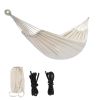 Garden Cotton Hammock with Tree Straps Portable Hammock with Travel Bag,Perfect for Camping Outdoor/Indoor Patio Backyard  YJ(D0102HEC86U)