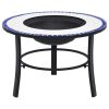 Mosaic Fire Pit Blue and White 26.8" Ceramic(D0102HEJ6R7)