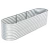 Garden Raised Bed 125.9"x31.4"x31.8" galvanized Steel Silver(D0102HEJVHG)