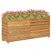 Raised Bed 59.1"x15.7"x28.3" Recycled Teak and Steel(D0102HHP9BX)