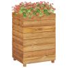 Raised Bed 19.7"x15.7"x28.3" Recycled Teak and Steel(D0102HHP9CJ)