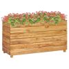 Raised Bed 39.4"x15.7"x21.7" Recycled Teak and Steel(D0102HHP9VT)