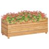 Raised Bed 39.4"x15.7"x15" Recycled Teak and Steel(D0102HHP9VX)