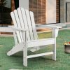 Classic Outdoor Adirondack Chair for Garden Porch Patio Deck Backyard, Weather Resistant Accent Furniture(D0102HP3C6A)
