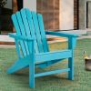 Classic Outdoor Adirondack Chair for Garden Porch Patio Deck Backyard, Weather Resistant Accent Furniture, Blue(D0102HP3C8G)