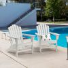 Classic Outdoor Adirondack Chair Set of 2 for Garden Porch Patio Deck Backyard, Weather Resistant Accent Furniture(D0102HP3CZW)