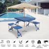 Siamese Folding Tables and Chairs-Plastic PS Thickening(D0102HP3QDU)