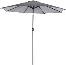 9 Ft Outdoor Patio Tilt Market Enhanced Aluminum Umbrella 8 Ribs, 7 Colors / Patterns Available(D0102HP6TVW)