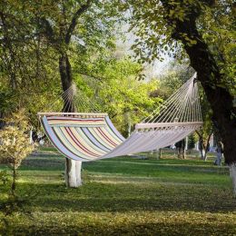 2 Person Hammock, Stylish Printing Style Hammock Beach Swing Double Beds for Outdoor Camping Travel  XH(D0102HP85W7)