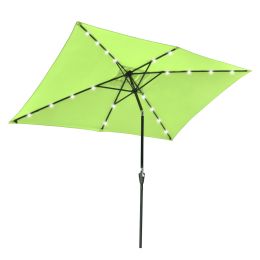 10x6.5ft Aluminum Patio Umbrella w/ 20 LEDs(D0102HPF1EU)