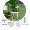 Outdoor Aluminum Side Table Weather Resistant Round Small Coffee Table(D0102HPKF9U)