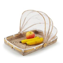 Seagrass Dome Food Tent | Food Covers For Outside - Fruit Picnic Basket for Kitchen(D0102HPNREY)