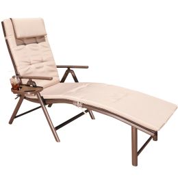 Outdoor Lightweight Folding Chaise Lounge Chair For Patio Lawn Beach Pool Side Sunbathing(D0102HPU0FY)