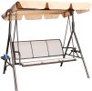 3 Person Patio Swing Seat with Adjustable Canopy for Patio, Garden, Poolside, Balcony(D0102HPUDN7)