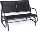 Bosonshop Outdoor Swing Glider Bench for 2 Persons Patio Rocking Chair Garden Seating(D0102HXSTTJ)