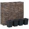 Garden Raised Bed with 4 Pots Water Hyacinth Brown(D0102HEJVAW)