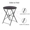 Round 2 Person - 23.6" Long Bistro Set (7 Colors Available)(D0102HP6TL7)