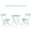 Round 2 Person - 23.6" Long Bistro Set (7 Colors Available)(D0102HP6T0A)