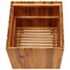 Garden Raised Bed 19.6"x19.6"x19.6" Solid Acacia Wood(D0102HEJCLW)
