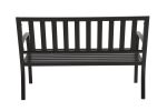 Outdoor Raised Steel Bench - Black(D0102HP3BTG)