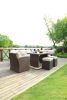 Direct Wicker 7 PCS Outdoor PE Rattan Wicker Sofa Rattan Patio Garden Furniture, With Wide Cabinet, Gray(D0102HHGRTW)