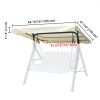 65"x47" Swing Canopy Cover Replacement UV 30+ Water Resistance Outdoor Garden(D0102HPFFJY)