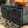 Direct Wicker Aluminum 5-piece Outdoor PE Rattan Wicker Sofa Rattan Patio Garden Furniture ,Gray(D0102HXJWH2)