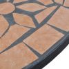 3 Piece Bistro Set Ceramic Tile Terracotta(D0102HE0ZRV)