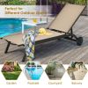 6-Position Adjustable Fabric Outdoor Patio Recliner Chair(D0102HP85JV)