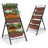 5-tier Vertical Garden Planter Box Elevated Raised Bed with 5 Container(D0102HH658T)
