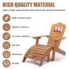 TALE Adirondack Chair Backyard Outdoor Furniture Painted Seating with Cup Holder All-Weather and Fade-Resistant Plastic Wood Brown(D0102HP3CYU)
