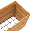 Raised Bed 39.4"x15.7"x21.7" Recycled Teak and Steel(D0102HHP9VT)