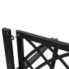 Free shipping 47" Patio Park Garden Bench Porch Path Chair Outdoor Deck Iron Frame Black YJ(D0102HEB007)
