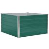 Raised Garden Bed 39.4"x39.4"x17.7" Galvanized Steel Green(D0102HH53DX)