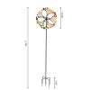 Kinetic Wind Spinners Outdoor Metal Yard Spinner with Gardening Decorations with Dual Direction Decorative Lawn Ornament Wind Mills(D0102HHVYPV)