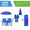 Portable Folding Picnic Double Chair with Umbrella(D0102HPI3TV)
