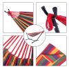 Free sipping Hammock Set Steel Stand Outdoor Camping Hanging Swing Bed Stripe YJ(D0102HHVWYG)