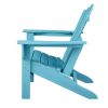 Classic Outdoor Adirondack Chair for Garden Porch Patio Deck Backyard, Weather Resistant Accent Furniture, Blue(D0102HP3C8G)