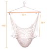 Free shipping 2pcs Indoor Outdoor Garden Cotton Hanging Rope Air/Sky Chair Swing Beige Hammocks  YJ(D0102HECTYY)