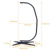 Hammock Chair Stand Only - Metal C-Stand for Hanging Hammock Chair,Porch Swing - Durable 300 Pound Capacity,Black  YJ(D0102HECZ8Y)