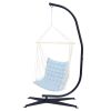 Hammock Chair Stand Only - Metal C-Stand for Hanging Hammock Chair,Porch Swing - Indoor or Outdoor Use - Durable 300 Pound Capacity,Black(D0102HEBEEG)