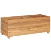 Raised Bed 39.4"x15.7"x15" Recycled Teak and Steel(D0102HHP9VX)