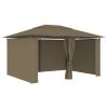 Garden Marquee with Curtains 157.5"x118.1" Taupe 180 g/m?(D0102HHPEZ6)