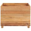 Raised Bed 19.7"x15.7"x15" Recycled Teak and Steel(D0102HHP9J8)