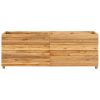 Raised Bed 59.1"x15.7"x21.7" Recycled Teak and Steel(D0102HHP9CP)