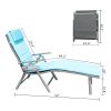 Outdoor Lightweight Folding Chaise Lounge Chair For Patio Lawn Beach Pool Side Sunbathing(D0102HPU0FG)