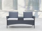 Patio Wicker Loveseat with Build-in Coffee Table(D0102HPKD2Y)