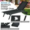 6-Position Adjustable Fabric Outdoor Patio Recliner Chair(D0102HP85JW)