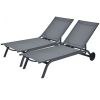 6-Position Adjustable Fabric Outdoor Patio Recliner Chair(D0102HP85V7)