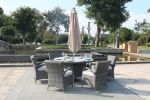 Direct Wicker Outdoor Patio Furniture 7PCS Cast Aluminum Dining Table and Chair(D0102HHGEPW)